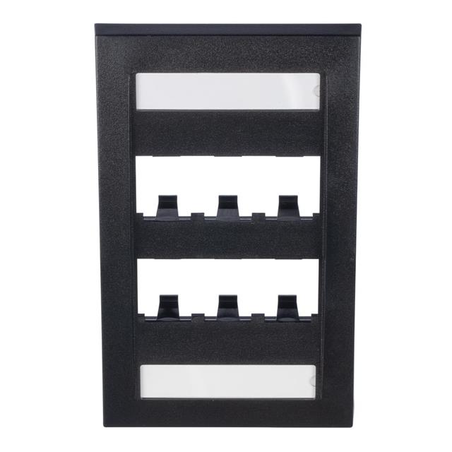 FACEPLATE, 6 PORT, SINGLE GANG,