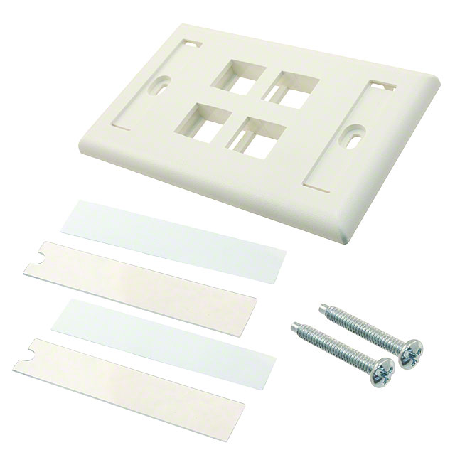 FACEPLATE SNGL GANG 4PORT WHITE FACEPLATE SNGL GANG 4PORT WHITE