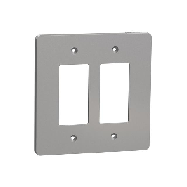 2 GANG MID+ WALL PLATE GY 2 GANG MID+ WALL PLATE GY