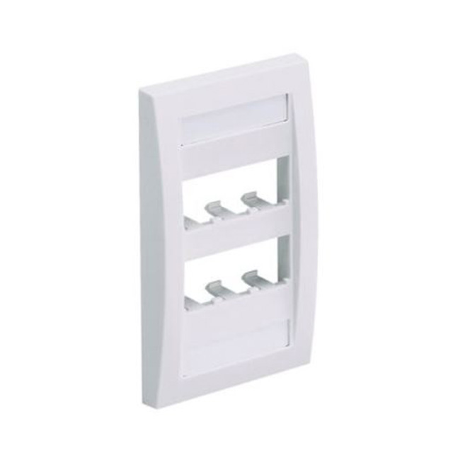 FACEPLATE, 6 PORT, SINGLE GANG,