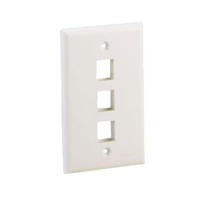FACEPLATE SNGL GANG 3PORT IVORY