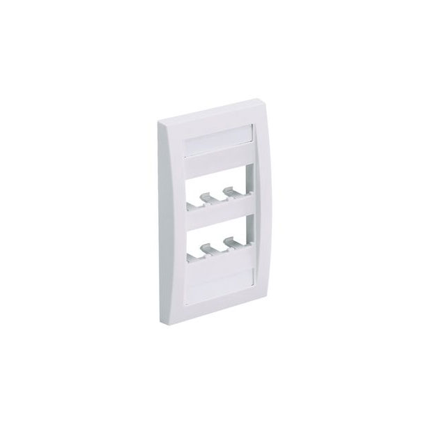 FACEPLATE, 6 PORT, SINGLE GANG,