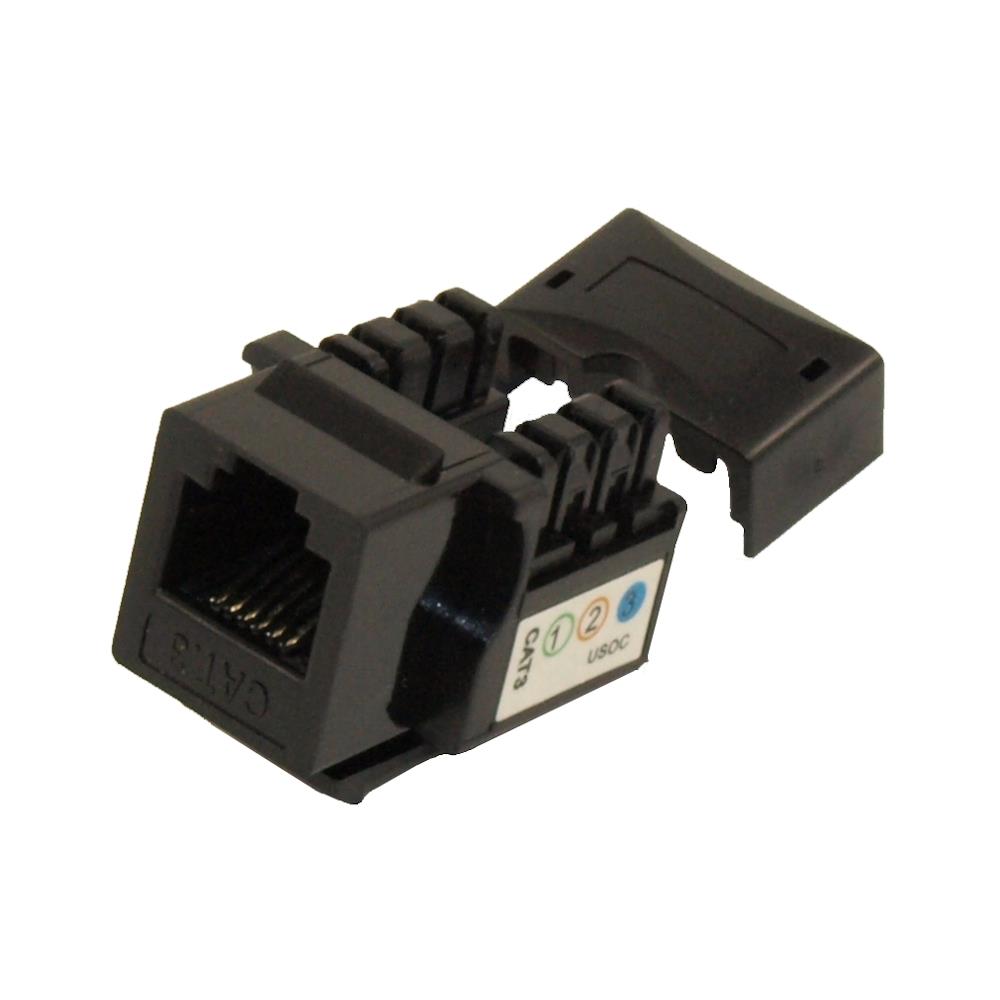 Keystone Insert RJ11/12 Black Keystone Insert RJ11/12 Black