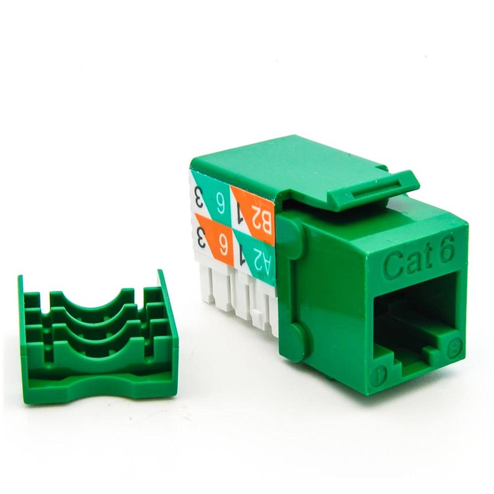 Keystone Insert CAT6 RJ45 Green Keystone Insert CAT6 RJ45 Green