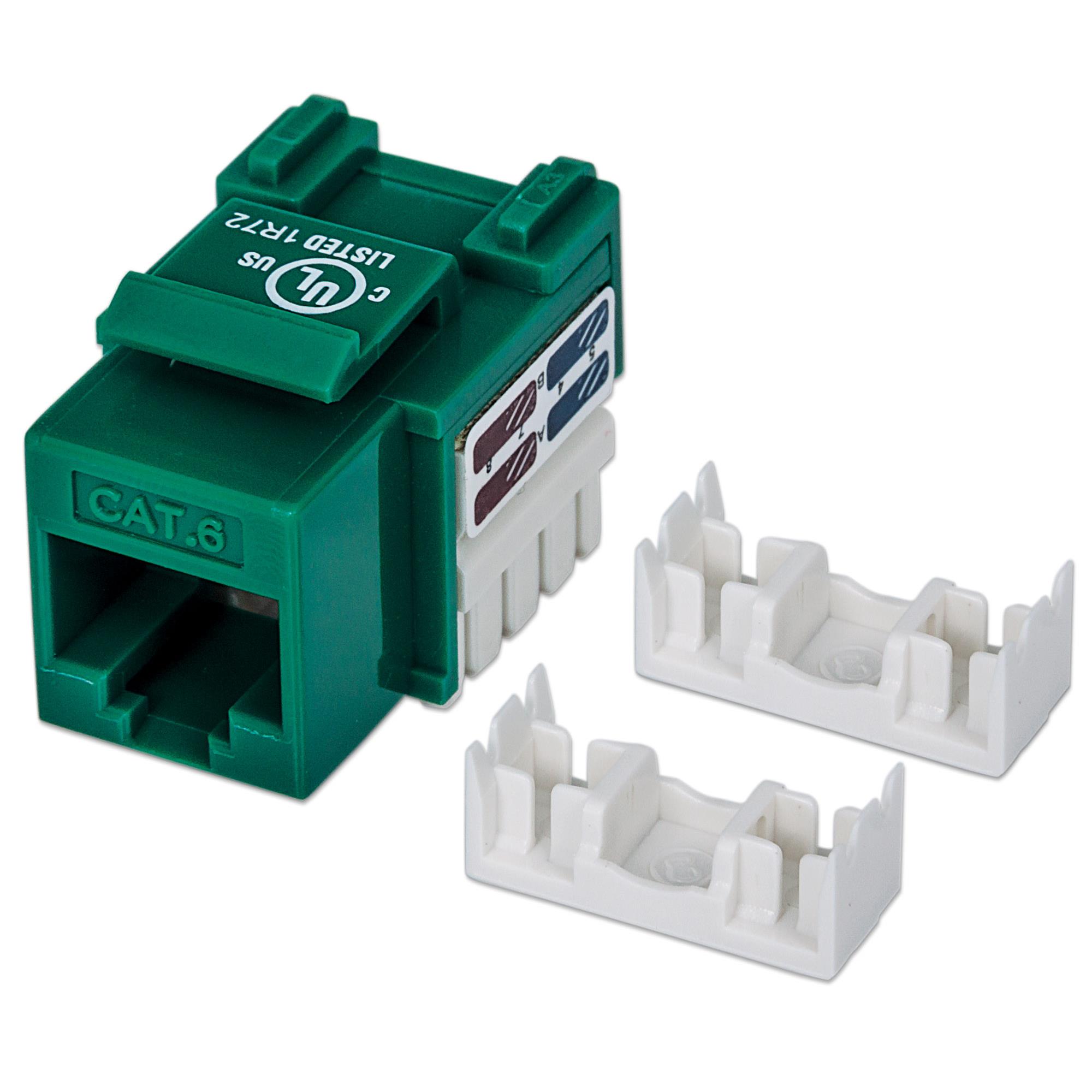 Cat6 UTP Keystone Jack, Green
