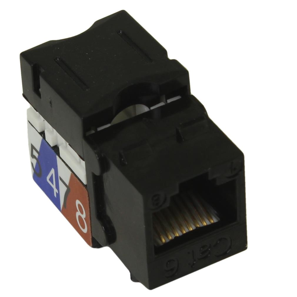 Keystone Insert SLIM CAT6 Black Keystone Insert SLIM CAT6 Black