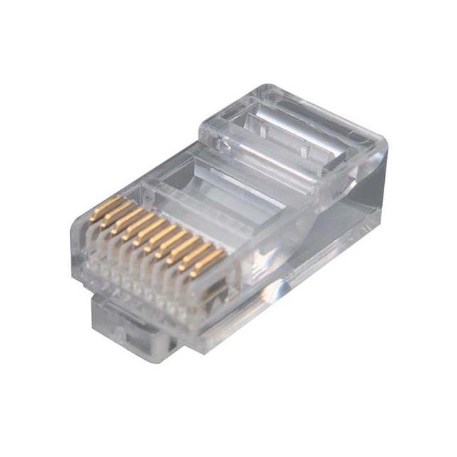 PLUG RJ45(10X10)RND CBL 100PK