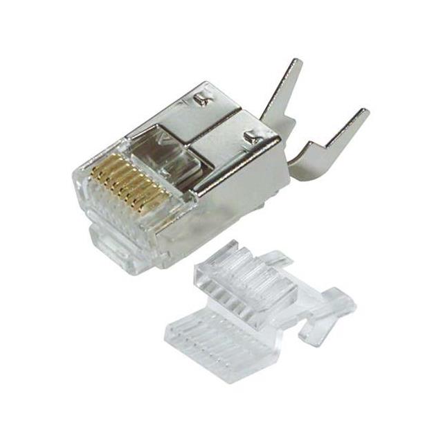 PLUGRJ45 8X8 SHLD W/SR