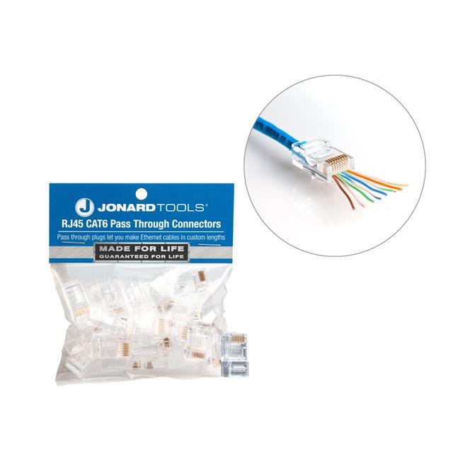 CAT6 RJ45 PASS-THRU CONN 25/PK CAT6 RJ45 PASS-THRU CONN 25/PK