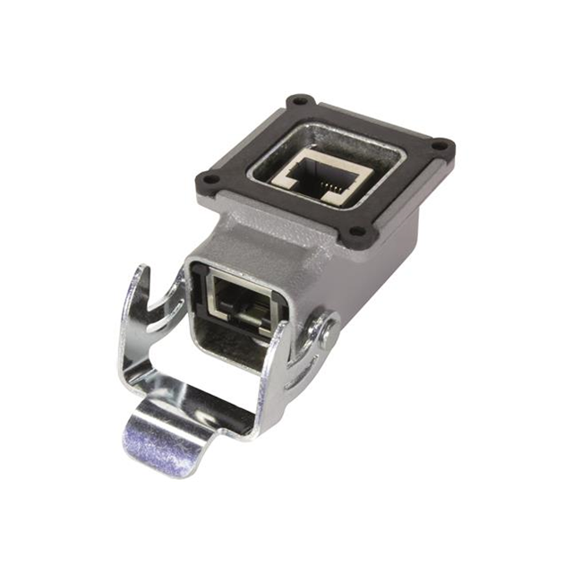 HAN3A RJ45 PFT ANGLED (4 HOLE)