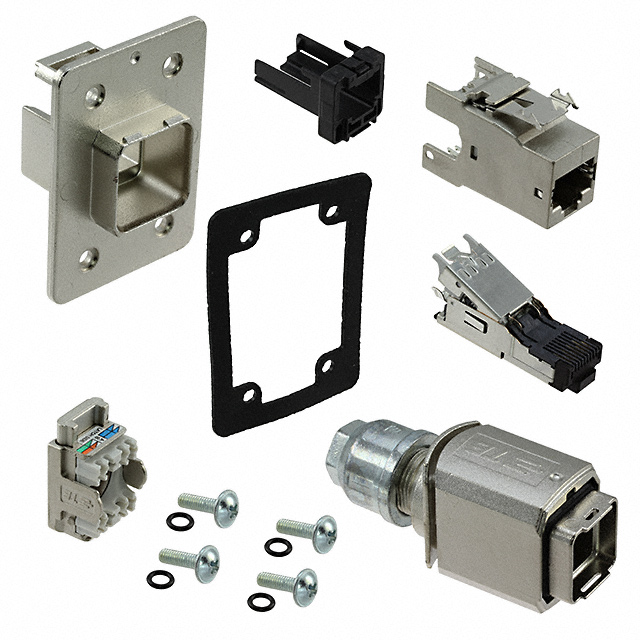 COUPLER PLUG/JACK RJ45 8P 180DEG