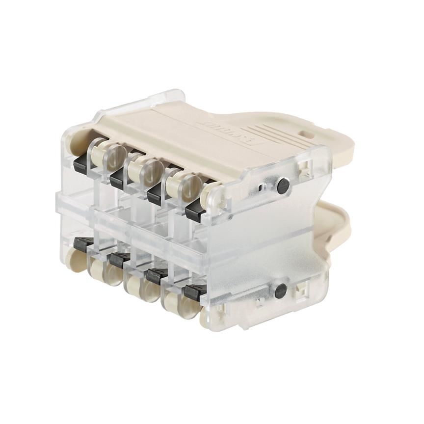 QN PLUG PACK HOUSING, 8 PACK, WH