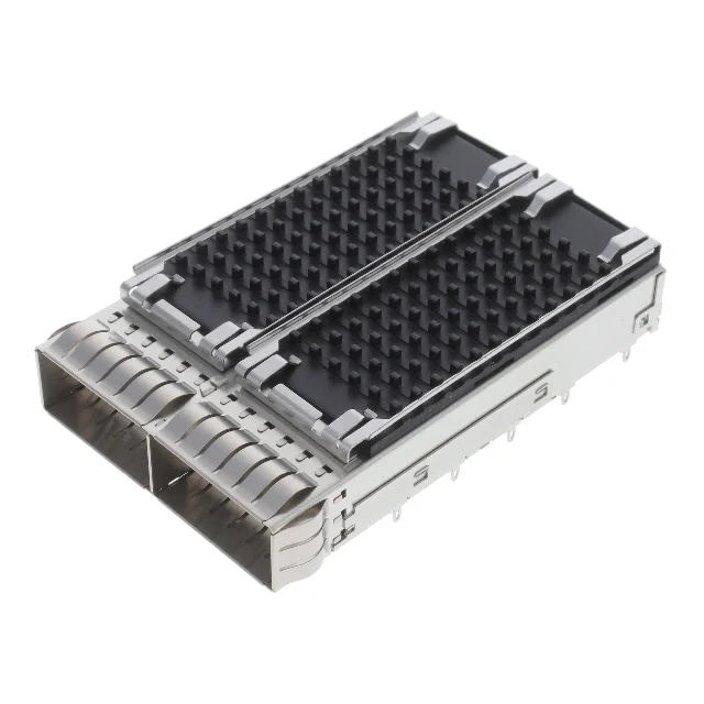 CONN QSFP28 CAGE 1X2 W/HSINK R/A