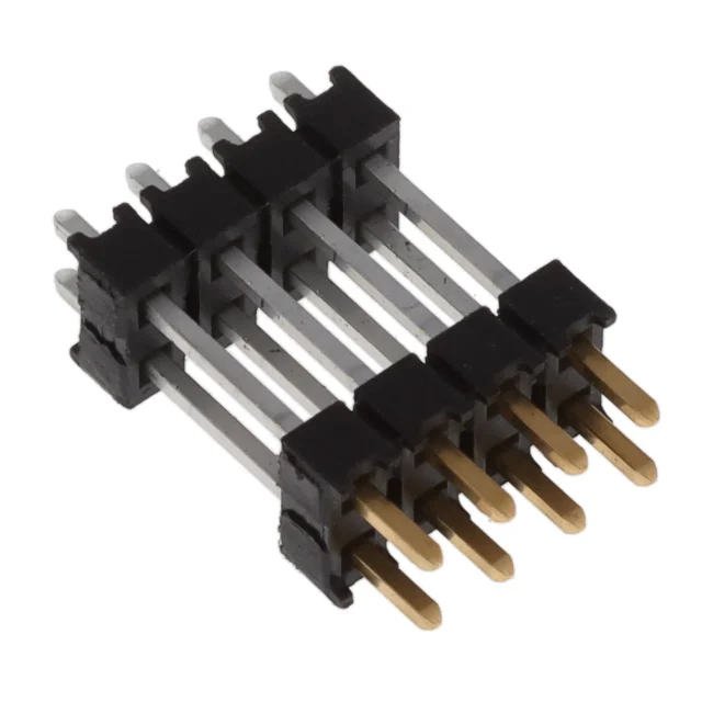 CONN HDR 8POS 0.1 STACK T/H GOLD CONN HDR 8POS 0.1 STACK T/H GOLD