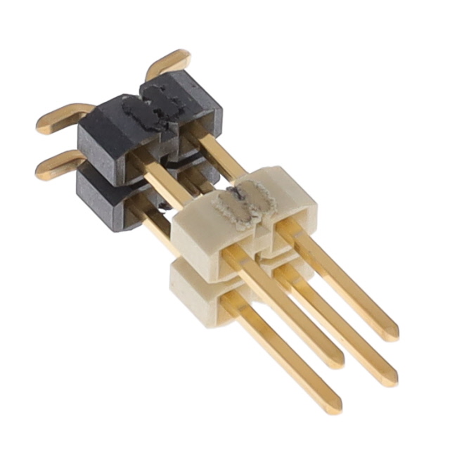 CONN HDR 4POS 0.1 STACK SMD GOLD