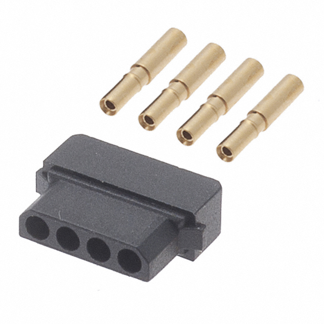 CONN RCPT 4P CRIMP 24-28AWG GOLD