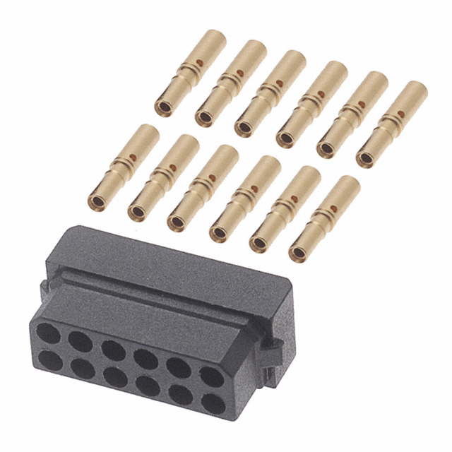 CONN RCPT 12POS CRIMP 24-28AWG