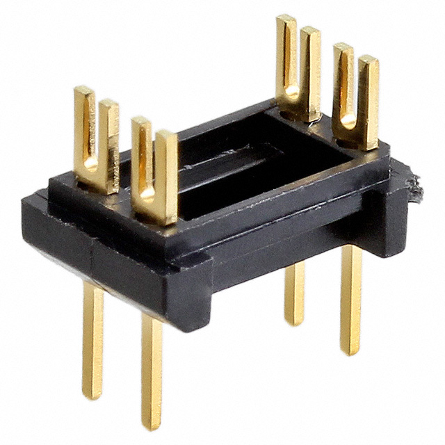 CONN HDR DIP FORK 4POS GOLD CONN HDR DIP FORK 4POS GOLD