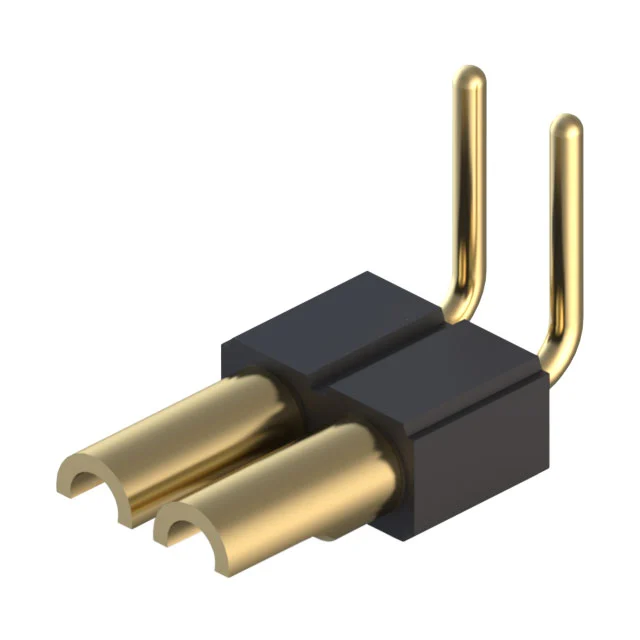 CONN HDR STRIP SOLDER 2POS GOLD