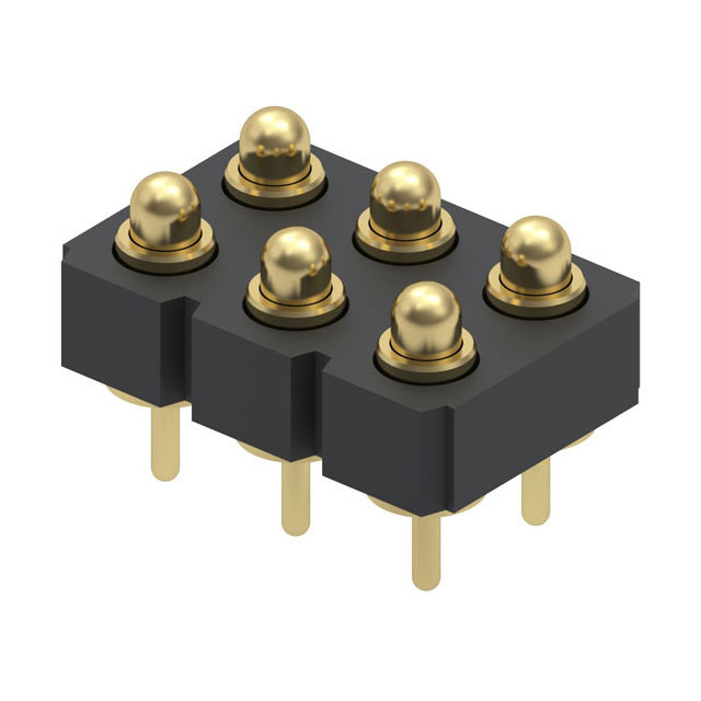 CONN SPRING PISTON 6POS PCB