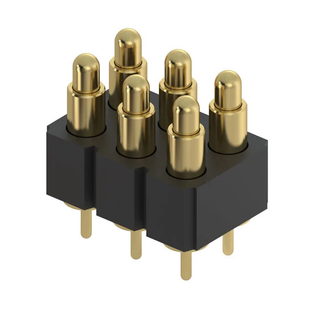 CONN SPRING PISTON 6POS PCB