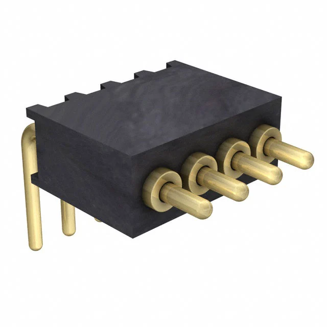 CONN SPRING PISTON 4POS R/A PCB