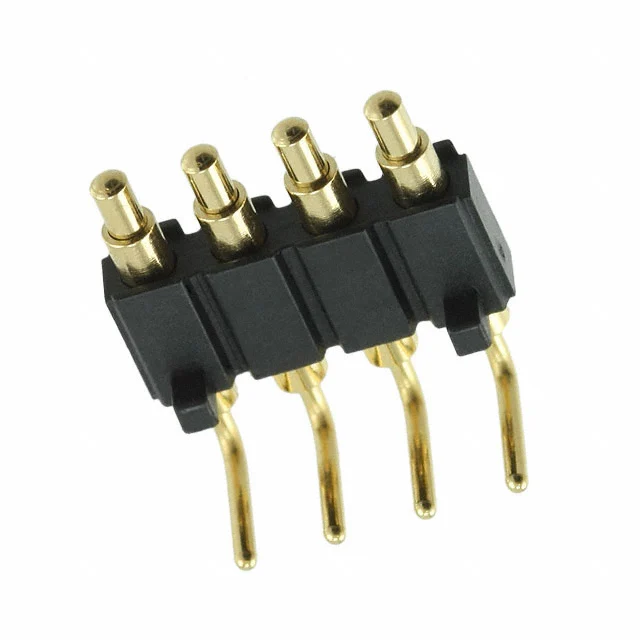 CONN SPRING PISTON 4POS R/A PCB