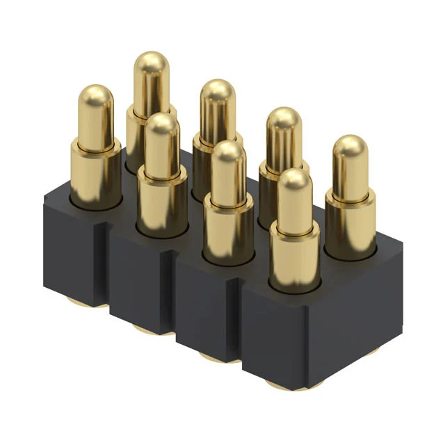 CONN SPRING PISTON 8POS SMD CONN SPRING PISTON 8POS SMD