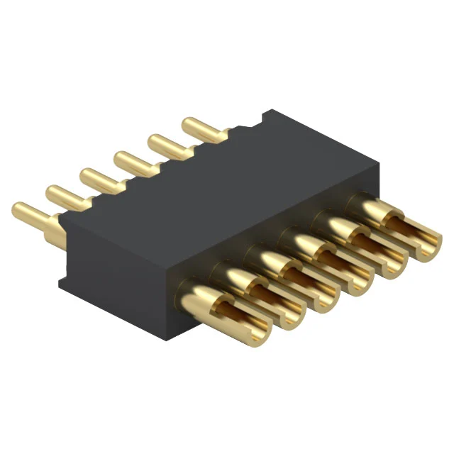 CONN SPRING PISTON 6POS SLD PCB