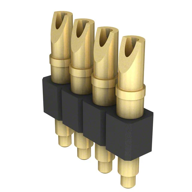 CONN SPRING PISTON 4POS SLD PCB