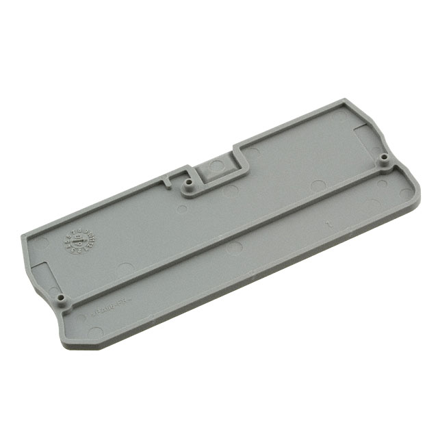 CONN TERM BLK END PLATE RAIL GRY