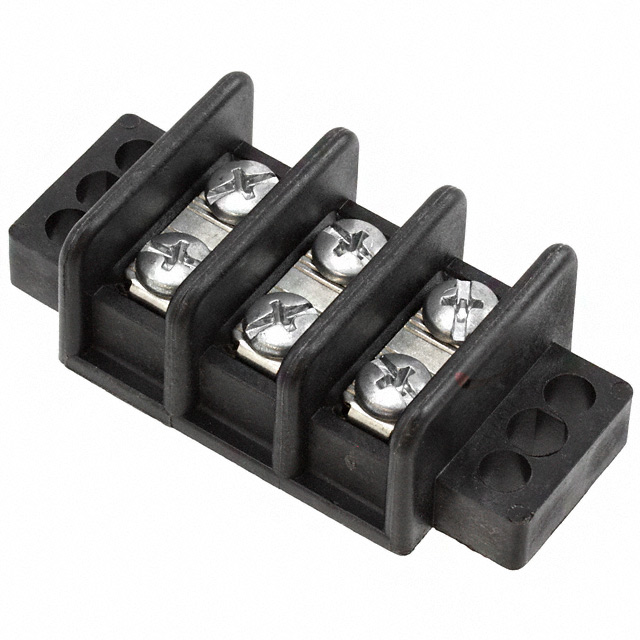 CONN BARRIER STRIP 3CIRC 0.562"