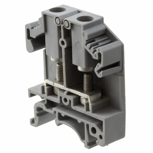 CONN TERM BLK FEED THROUGH GRAY