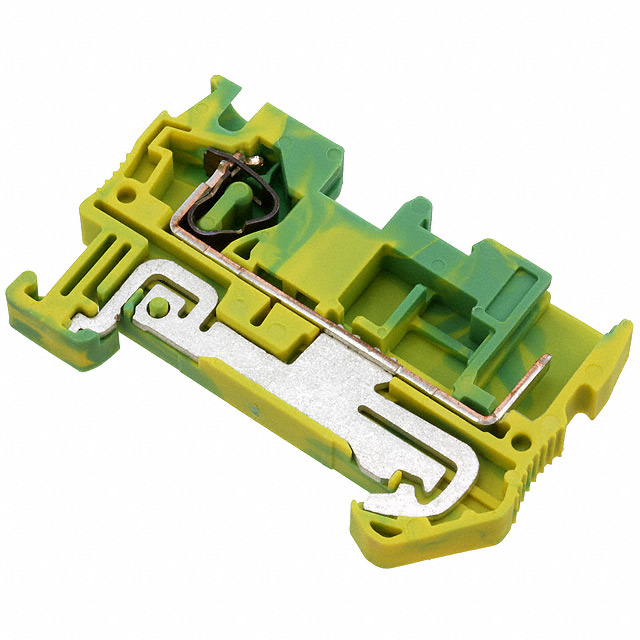 TERM BLK 2POS GREEN/YELLOW