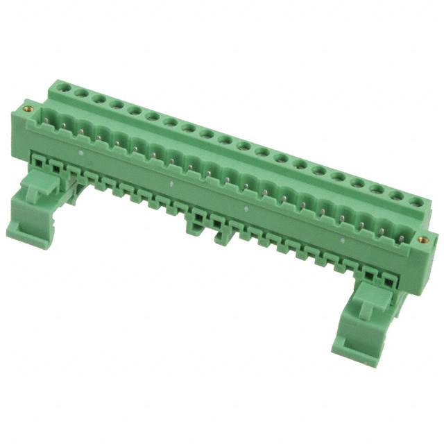 TERM BLK 20POS GREEN