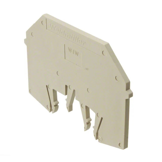 CONN TERM BLK END PLATE RAIL BG