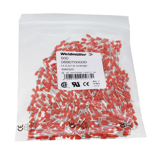 CONN FERRULE 20AWG ORNGE CONN FERRULE 20AWG ORNGE