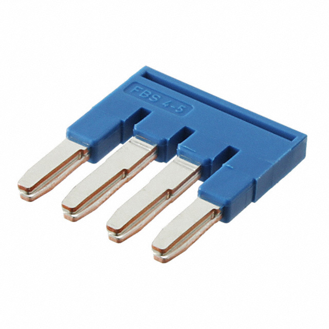 JUMPER TERM BLK 4POS FLAT PIN