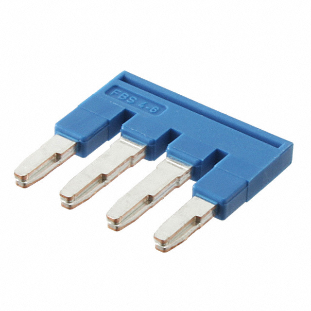 JUMPER TERM BLK 4POS FLAT PIN