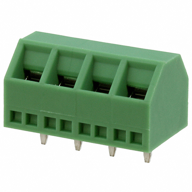 TERM BLOCK 4POS 55DEG 5.08MM PCB