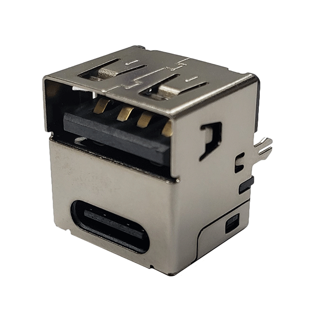 CONN USB TYPE-A AND TYPE-C VERTI