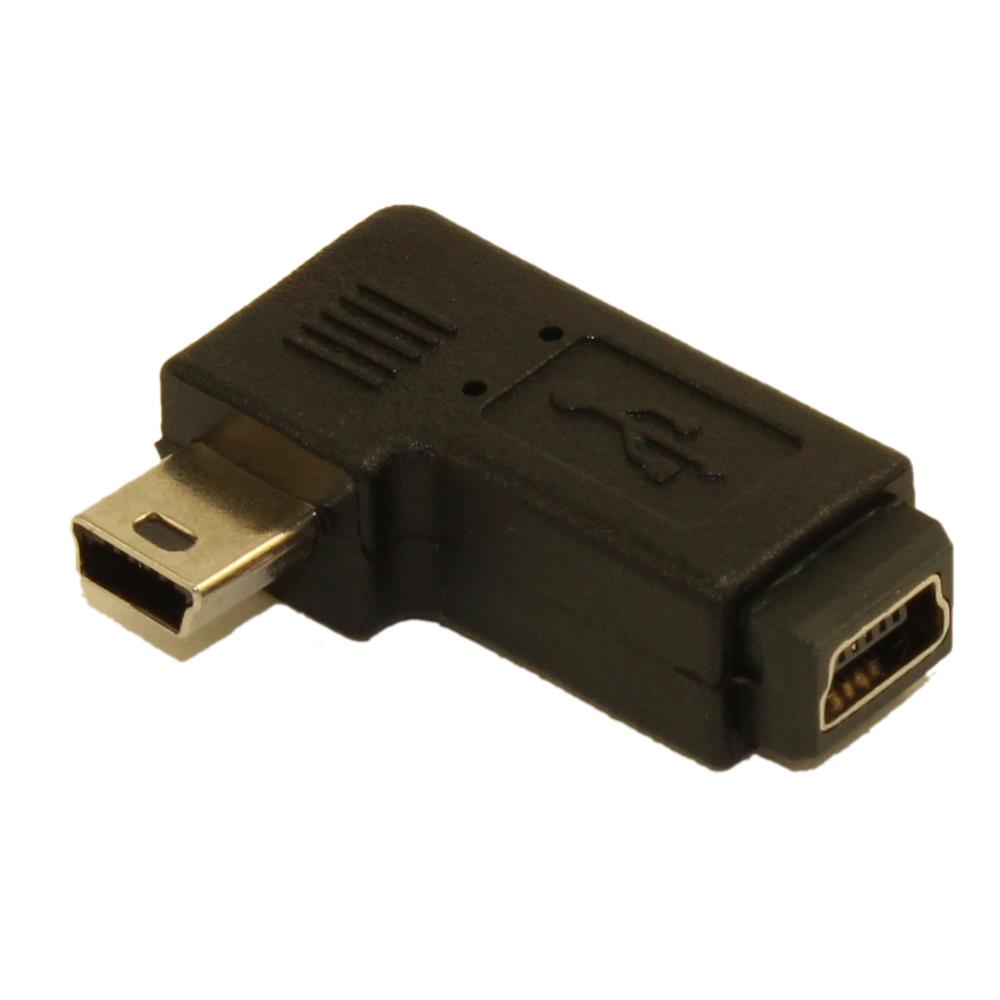 USB Mini-B 5p M/F Angle Adapter USB Mini-B 5p M/F Angle Adapter