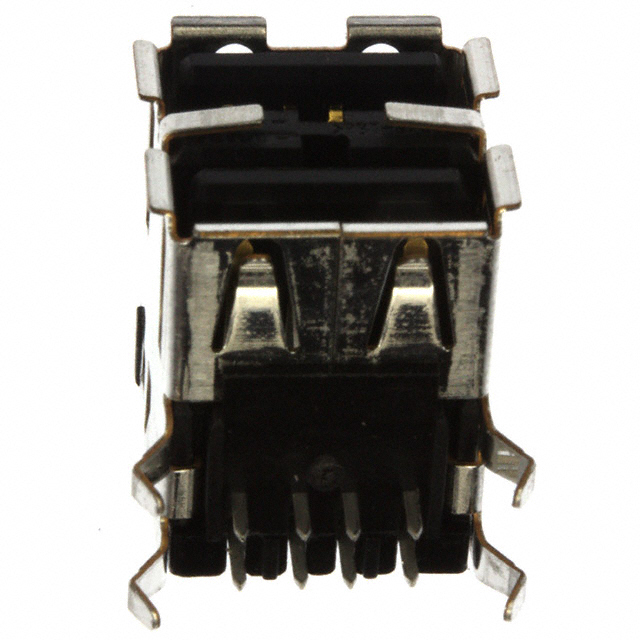 CONN RCPT USB2.0 TYPEA STACK R/A