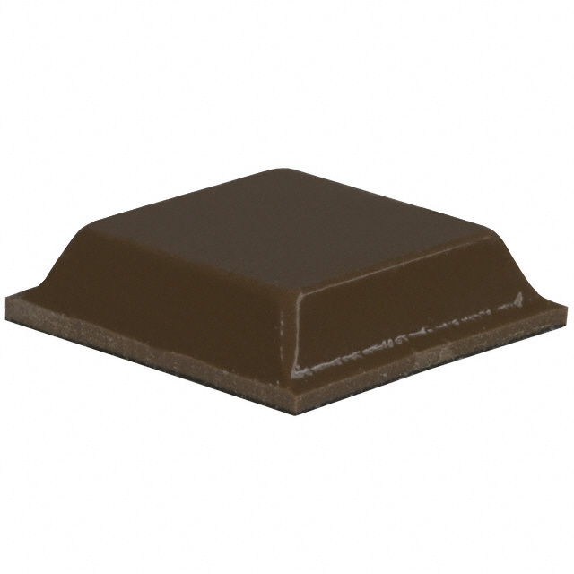 BUMPER SQUARE 0.5"L X 0.5"W BRN