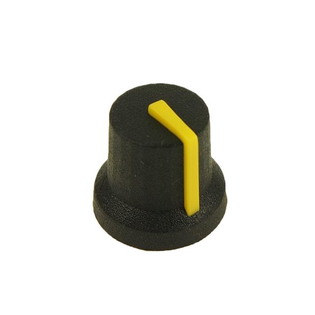 KNOB K87MBR BLACK 6MM D YELLOW KNOB K87MBR BLACK 6MM D YELLOW