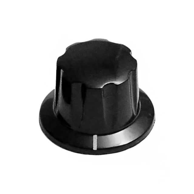 KNOB FLUTED W/SKIRT 0.250" PLAST