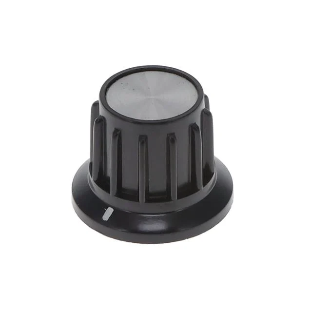 KNOB RIBBED W/SKIRT 0.250" PLAST