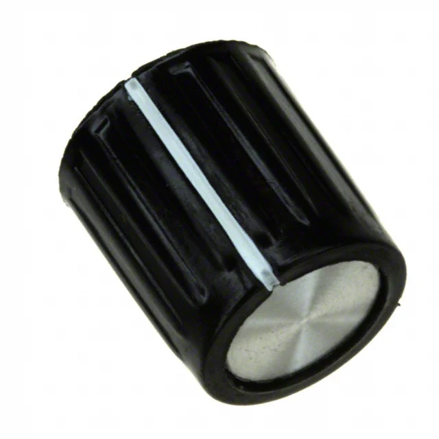 KNOB RIBBED 0.125" PLASTIC