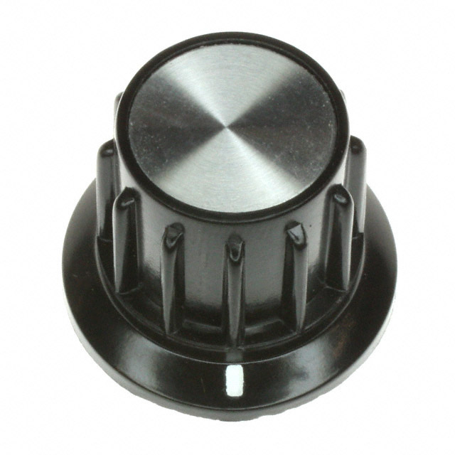 KNOB RIBBED W/SKIRT 0.250" PLAST