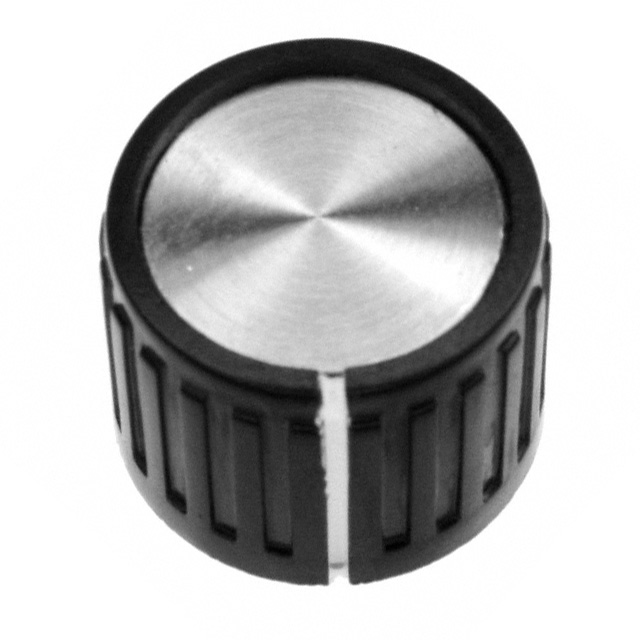 KNOB RIBBED 0.250" PLASTIC